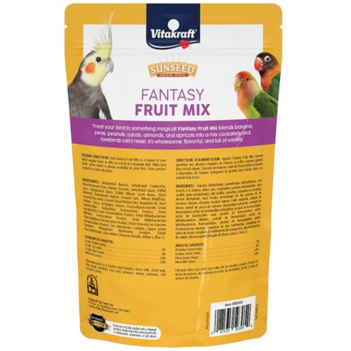 Vitakraft Sunseed Sun Seed Company Bss59305 Fantasy Fruit Mix Cockatiel Treats Pouch 11Ounce