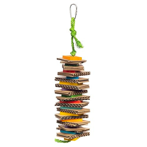 Prevue Pet Products Shredding Stack Playfuls Bird Toy Accessories For Cockatiels Parakeets Canaries Conures And Small To Medium Birds Hanging Cage Accessory For Shredding Chewing And Foraging