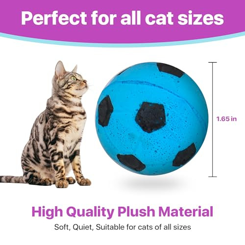 Spot Sponge Soccer Ball Cat Toys For Cats And Kittens Interactive And Colorful Plush Toy Fun To Bat And Chase Keep Cats Entertained 15 Assorted 4Pack