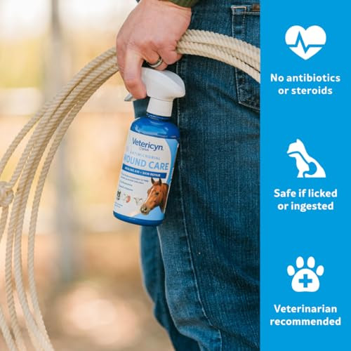 Vetericyn Plus Horse Wound Care Spray Equine Healing Aid And Skin Repair Clean Wounds Relieve Itchy Skin 16 Ounces