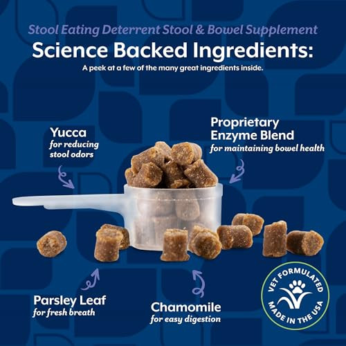 Naturvet Scoopables Coprophagia For Dogs No Poop Eating For Dogs Stool Eating Deterrent Supplement With Probiotic and Digestive Enzymes Hickory Smoked Bacon Flavored 11Oz Bag