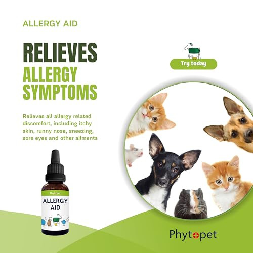 Phytopet Herbal Allergy Aid 50Ml Natural AntiInflammatory and AntiHistamine Relieves Itchy Skin Sneezes Allergies For Pets