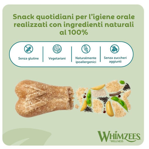 Whimzees Rice Bone Dog Chew Treat One Size Multicolored