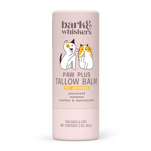 Dr Mercola Bark and Whiskers Paw Plus Tallow Balm VeterinarianFormulated Gentle Paw Balm NonGreasy Formula With Organic Coconut Mct Oil Unscented 2Oz