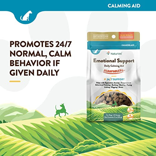 Naturvet Scoopables Emotional Support For Dogs Daily Calming Aid Promotes 24/7 Normal Calm Behavior Hickory Smoked Bacon Flavored 11Oz Bag