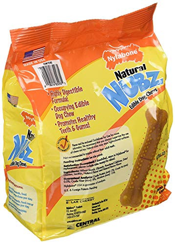 Nylabonee Products Natural Nubz Edible Dog Chews 22Ct 26Lb BagPack Of 2