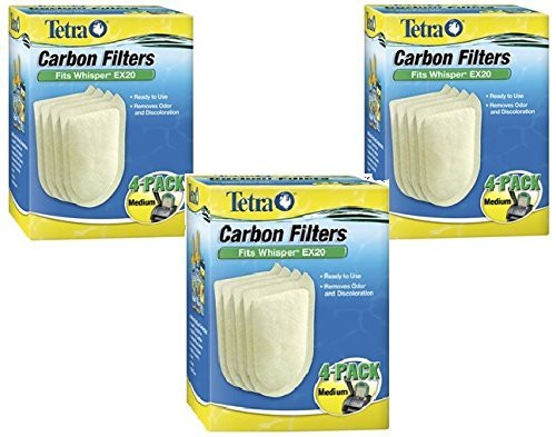 Tetra Whisper Ex Carbon Filter Cartridge 4 Piece Medium Box 3 Pack