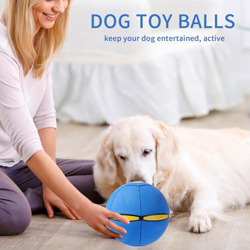 Ooxyg 2Pcs Magic Bouncing Ball Magic Meta Ball ChildrenS Magic Bouncing Balls Dual Form Flying Saucer ParentChild Interaction With 3 Light Suitable For Indoor and Outdoor Play Green And Blue