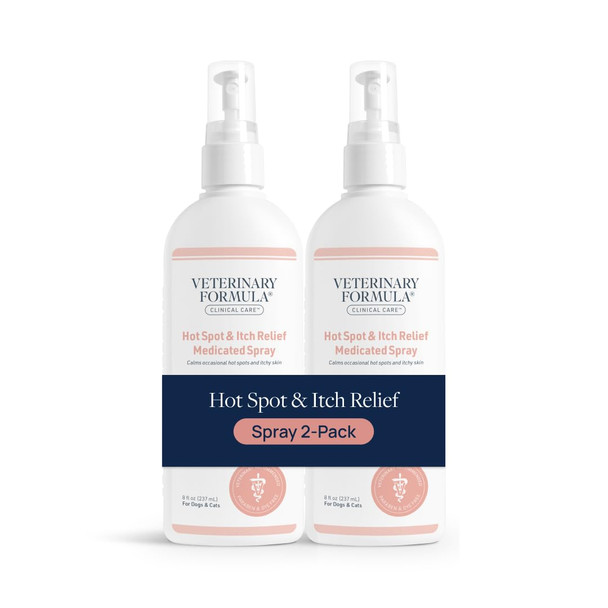 Veterinary Formula Clinical Care Hot Spot and Itch Relief Medicated Shampoo For Dogs And Cats 16Oz Helps Alleviate Sensitive Skin Scratching And Licking Of Coat