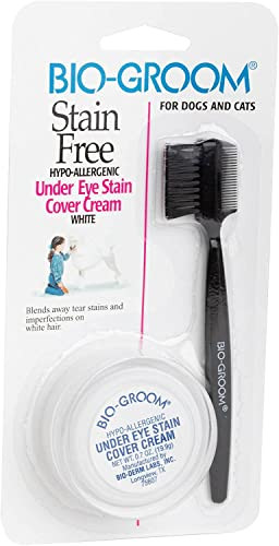 BioGroom StainFree Dog Eye Cream Tear Stain Remover For White Dogs Natural Eye Wash HypoAllergenic CrueltyFree Made In Usa Gentle Eye Cleaner For Dogs 07 Oz 1Pack