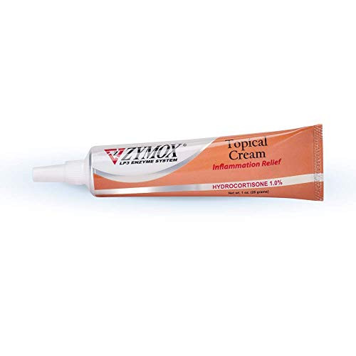 Zymox Veterinarian Strength Topical Cream With 1% Hydrocortisone For Dogs And Cats 1Oz