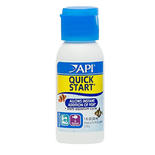Api Quick Start Freshwater And Saltwater Aquarium Nitrifying Bacteria 1Ounce Bottle Blues and Purples