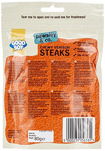 Goodboy Good Boy Pawsley and Co Chewy Venison Steaks 80G