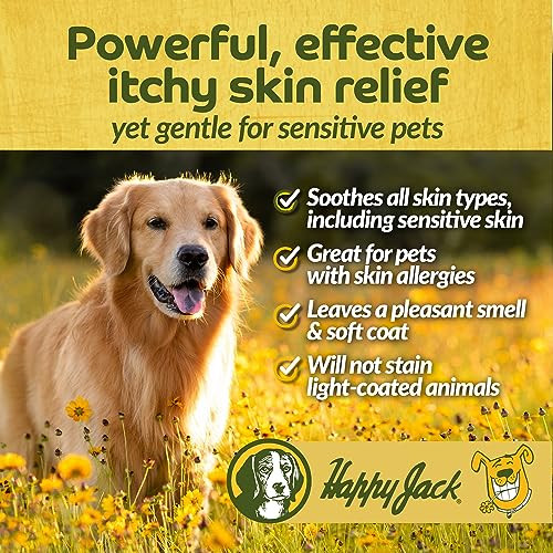 Happy Jack Skin Balm Hot Spot and Itchy Skin Relief For Pets 4 Oz For Dogs Cats And Horses Softens Skin Aids Hot Spot Healing Helps Relieve Itching Scratching And Gnawing
