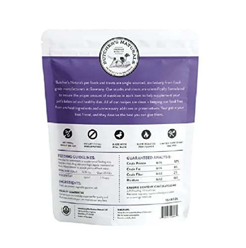 ButcherS Naturals Dog Treat Real Duck Slow Roasted Small Batch Contains 75% Meat No Corn No Soy 40 Oz