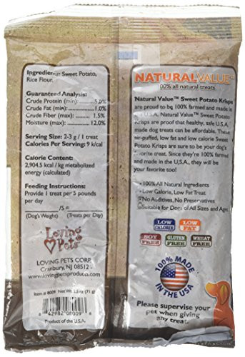 Loving Pets Natural Value Sweet Potato Krisp Dog Treat 25 Ounces