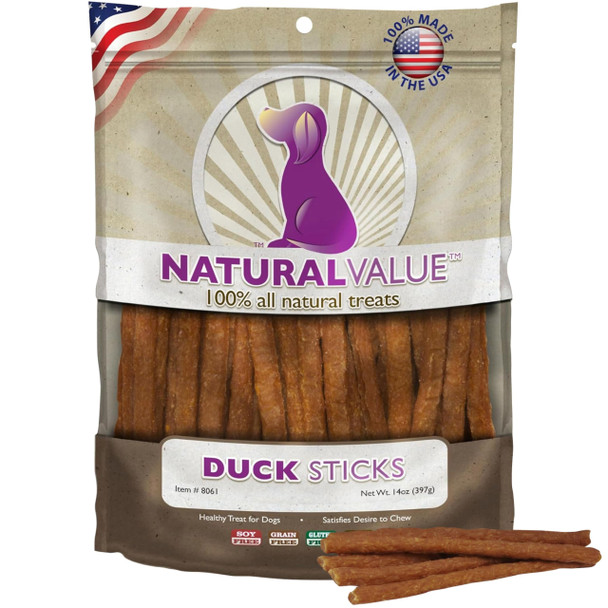 Loving Pets Natural Value All Natural Soft Chew Duck Sticks For Dogs 14Ounce