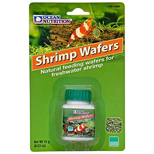 Ocean Nutrition Shrimp Wafers Sinking Shrimp Food For Freshwater Shrimp Tank Neocaridina Caridina Ghost Shrimp Live Amano Cherry Enriched With Essential Vitamins and Proteins 053 Oz 15 G