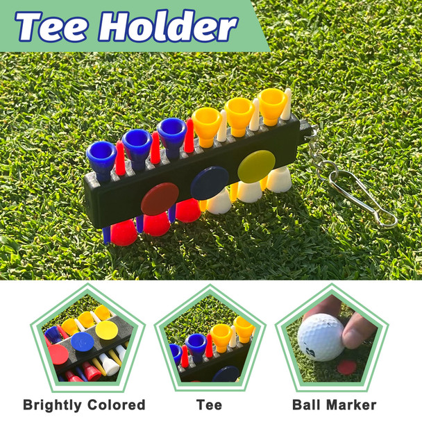 The Golfer Store Golf Essentials Kit 29 In 1 Golf Club Cleaning Kit Golf Towel Golf Club Brush Golf Balls Golf Line Stencils And Pens Golf Tee And Markers Golf Divot Repair Tool Golf Accessories For Men