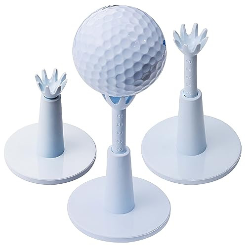 The Golfer Store Adjustable Golf Tees Essential Accessories For Men Unbreakable and Durable No Need To Repeatedly Pick Up 3 Pack White