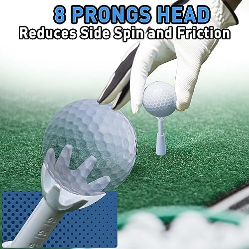 The Golfer Store Adjustable Golf Tees Essential Accessories For Men Unbreakable and Durable No Need To Repeatedly Pick Up 3 Pack White