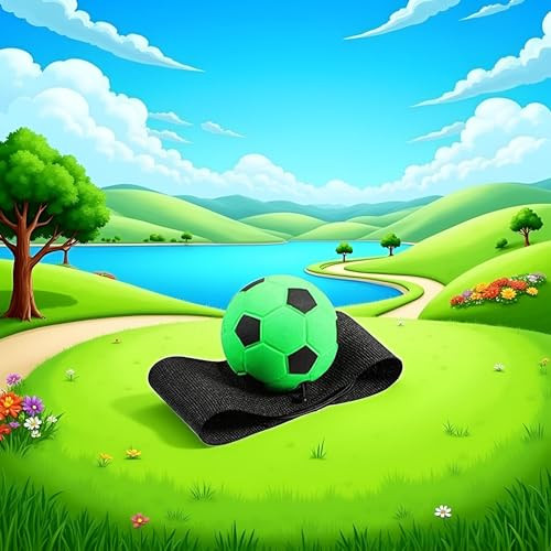 Rosojodg 1Pc Green Wrist Ball Adjustable Bounce Back Balls With String Rubber Elastic Rebound Ball Finger Exercise Activity And Play Balls
