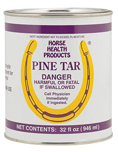 Flagline Horse Health Pine Tar Natural Topical Antiseptic For Use On Horse Hooves Helps Retain Moisture Helps Keep Hooves From Cracking And Splitting 32 Fluid Ounces