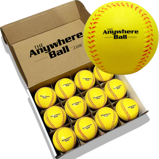 Thin Air Brands The Anywhere Ball Baseball/Softball Foam Training Ball 12 Pack