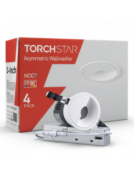 Torchstar 3 Inch 5Cct Led Pinhole Recessed Lights With JBox 30 UltraNarrow Recessed Ceiling Spotlight For Layered Lighting Ic Rated Dimmable AntiGlare Cri 90 27005000K Etl Fcc Pack Of 2