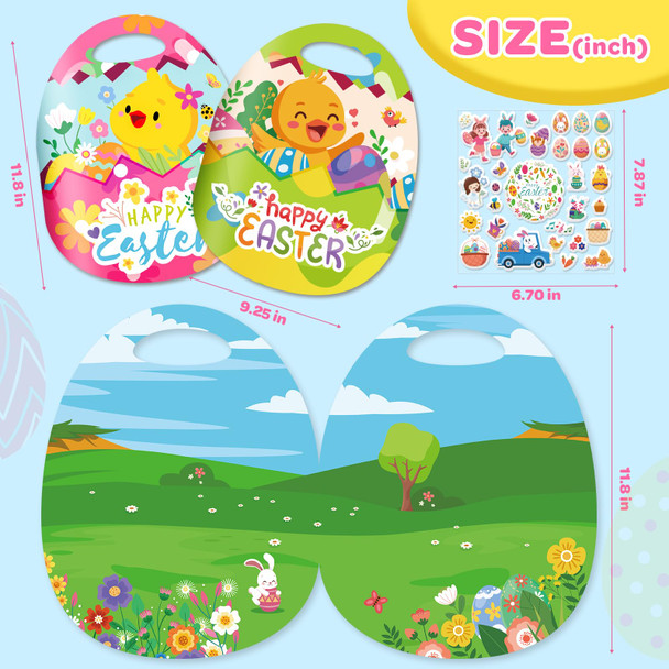 UranusandNo1 6 Pack Easter Reusable Sticker Book For Toddlers 13 Crafts For Toddlers 24 Years Puffy Stickers Activities For Kids 35 Travel Toys Holiday Gifts Easter Basket Stuffers For Boys Girls