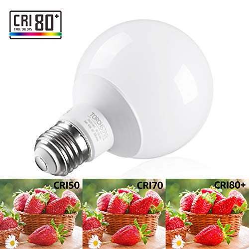 Torchstar 12Pack G25 Globe Led Bulb Vanity Light 5W 40W Eqv 350 Lm UlListed NonDimmable 5000K Daylight For Makeup Pendant Bathroom Dressing Room
