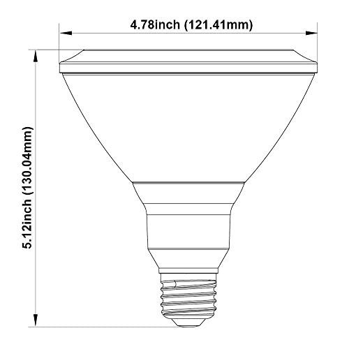 Torchstar 4 Pack Par38 Led Light Bulbs 18W=120W Dimmable Spotlight 1100Lm Indoor 3000K Warm White E26 UlListed