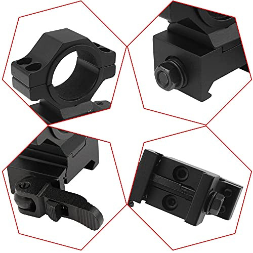 Tydeux 1 And 30Mm Profile Quick Release Scope Mount Rings For Weaver And Picatinny Rail Pack Of 2