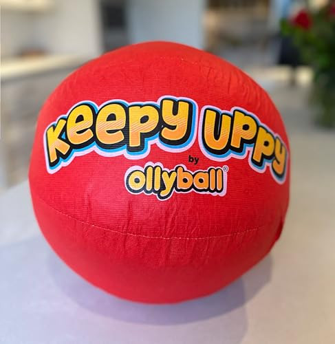 Ollyball Keepy Uppy Patented Indoor Play Ball and Kickball For Kids Soft Safe ReInflatable Olly Ball For Active Indoor Fun Games and Activities Indoor Ball Keepy Uppy Game For Families