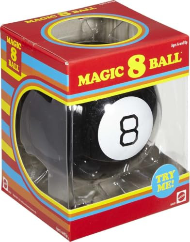 Magic 8 Ball Mattel Games Magic 8 Ball Novelty FortuneTelling Toy Retro Look For Kids GrownUps Families Parties and Travel Exclusive