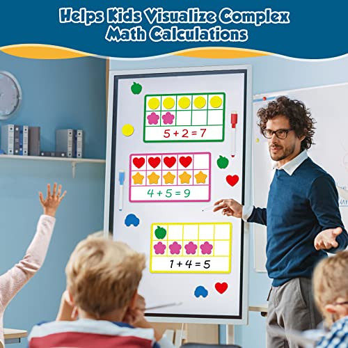 Torlam Magnetic Ten Frame Set Math Games For Kids Math Manipulatives Elementary Kindergarten Preschool Classroom Must Haves Math Counters Toddler Learning Toys Game For Homeschool Special Education