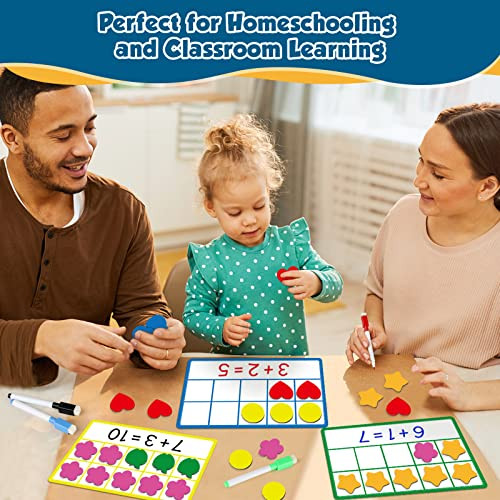 Torlam Magnetic Ten Frame Set Math Games For Kids Math Manipulatives Elementary Kindergarten Preschool Classroom Must Haves Math Counters Toddler Learning Toys Game For Homeschool Special Education