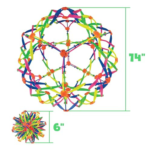 The Orb Factory Orb Curiosities Jumbo ExpandABall More Than Doubles In Size From 6 To 14 Expandable Sensory and Fidget Sphere And Breathing Ball Toy Great For Breathing Exercises And Play For Kids And Adults