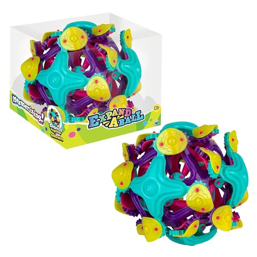 The Orb Factory Orb Curiosities Jumbo Flower ExpandABall More Than Doubles From 5 To Over 12 Hoberman Sphere And Expandable Breathing Ball Toy Great For Breathing Exercises Fidget Play For Kids And Adults