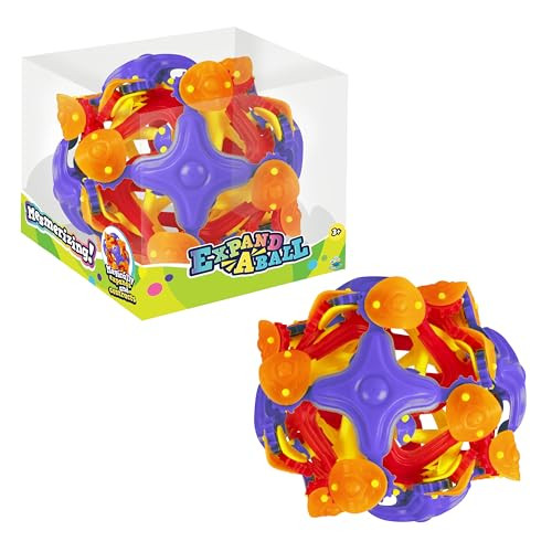The Orb Factory Orb Curiosities Jumbo ExpandABall More Than Doubles From 5 To Over 12 Hoberman Sphere And Expandable Breathing Ball Toy Great For Breathing Exercises Fidget Play For Kids And Adults