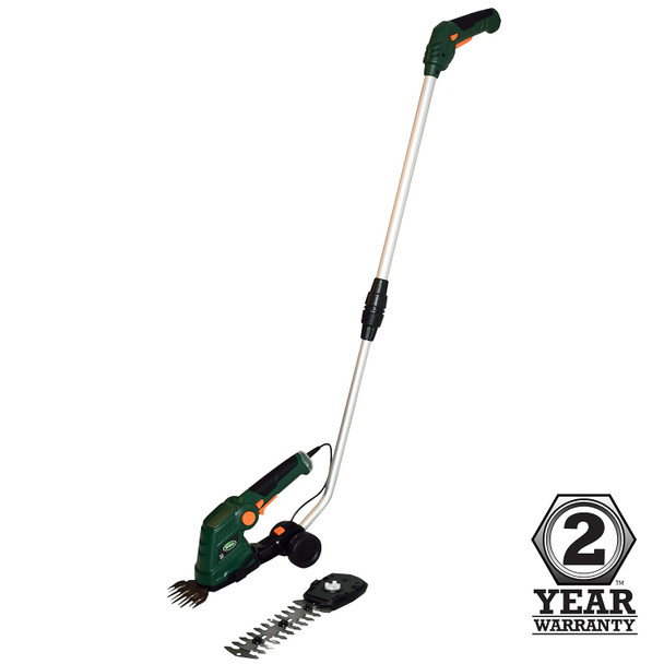 Scotts Outdoor Power Tools LSS10272PS 7.5-Volt Lithium-Ion Cordless Grass Shear/Shrub Trimmer with Wheeled Extension Handle, Green
