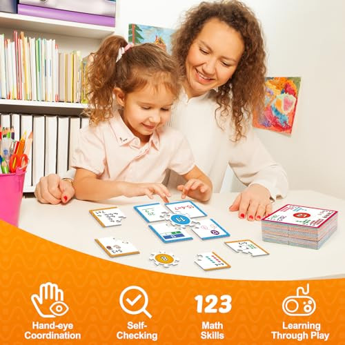 Torlam Addition And Subtraction Puzzle Cards Math Manipulatives Kindergarten Math Games For Kids Homeschool Supplies Classroom Must Haves Preschool Learning Games Flash Cards Puzzles Toys