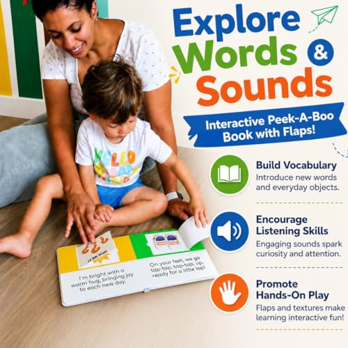 Pidoko Kids Speech Therapy Materials and Learning Toys For 12 Year Old Preschool Learning Activities With Phonic Baby Flash Cards For 12 To 18 Months Montessori Toys First Words and Board By Pidoko Kids