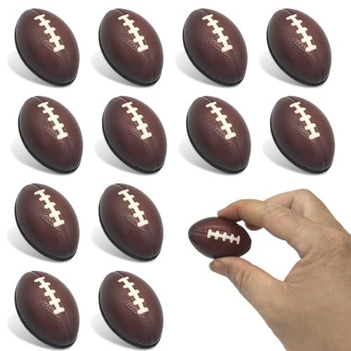 Urspasol 12/30/60Pack Mini Football Stress Balls Soft Foam Football For Kids Small Squeeze Sport Balls Party Decorations Favors Goodie Toy and Anxiety Relief Hand Exercise School Rewards 30