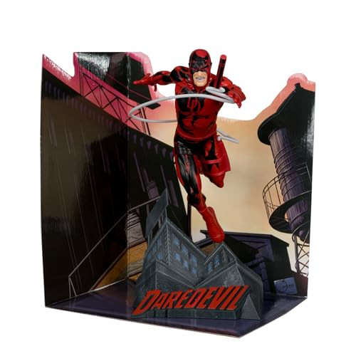 Mcfarlane Toys Marvel Daredevil 110Th Scale Collectible With Scene Daredevil 600