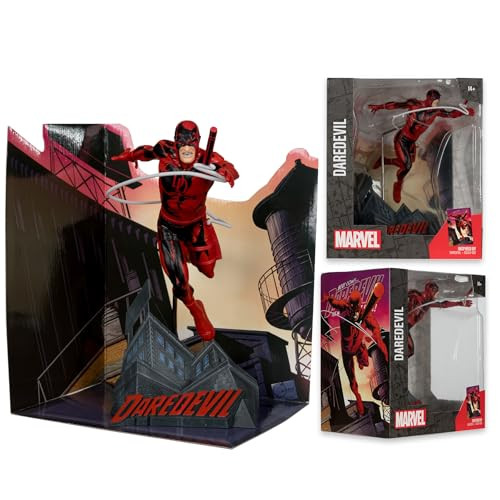 Mcfarlane Toys Marvel Daredevil 110Th Scale Collectible With Scene Daredevil 600