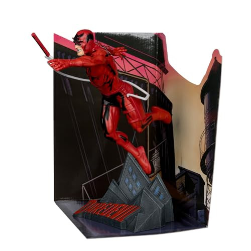 Mcfarlane Toys Marvel Daredevil 110Th Scale Collectible With Scene Daredevil 600