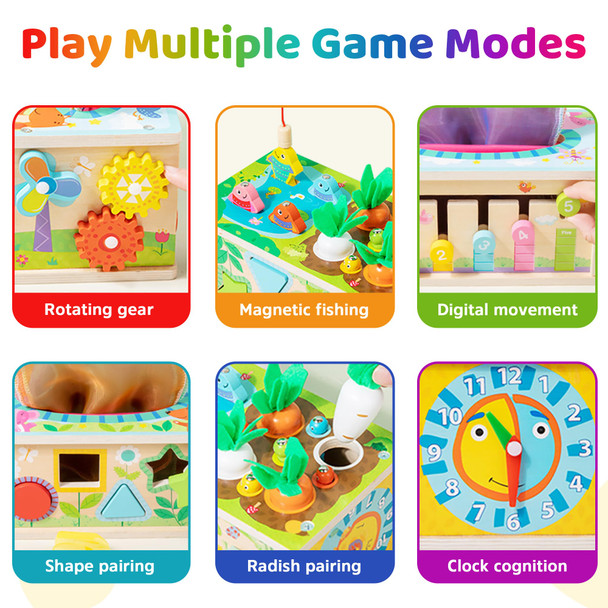 Mummed Montessori Baby Wooden Tissue Box Christmas Toy 6In1 Sensory Tissue Box Toy For Babies 36+ Months Developmental Toys For Babies For 36+ Months