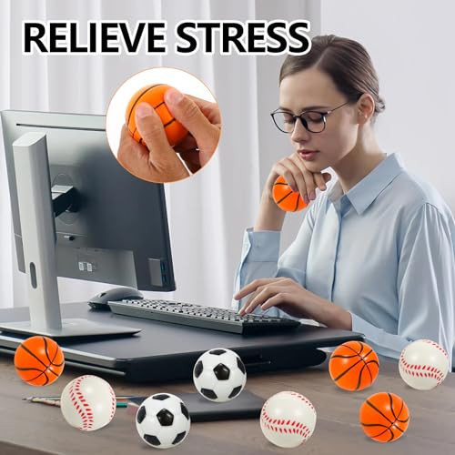 Urspasol 12 Pack Mini Soccer Stress Balls 2 Inch Small Sports Balls Soft Foam Soccer Squeeze Balls For Party Decor Favors Gifts School Rewards Anxiety Relief Hand Exercise
