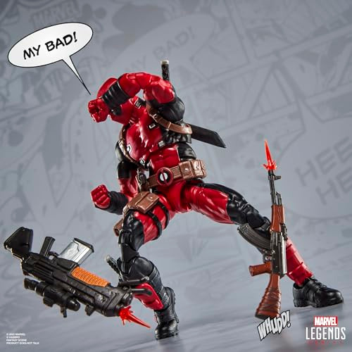 Marvel Legends Maximum Series Deadpool Deluxe Deadpool Comics Collectible 6Inch Action Figure With 24 Accessories Including XForce S Doop